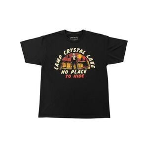 Friday the 13th Camp Crystal Lake Shirt Mens M Black Horror Graphic Tee